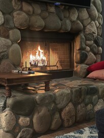 Cozy fireplace