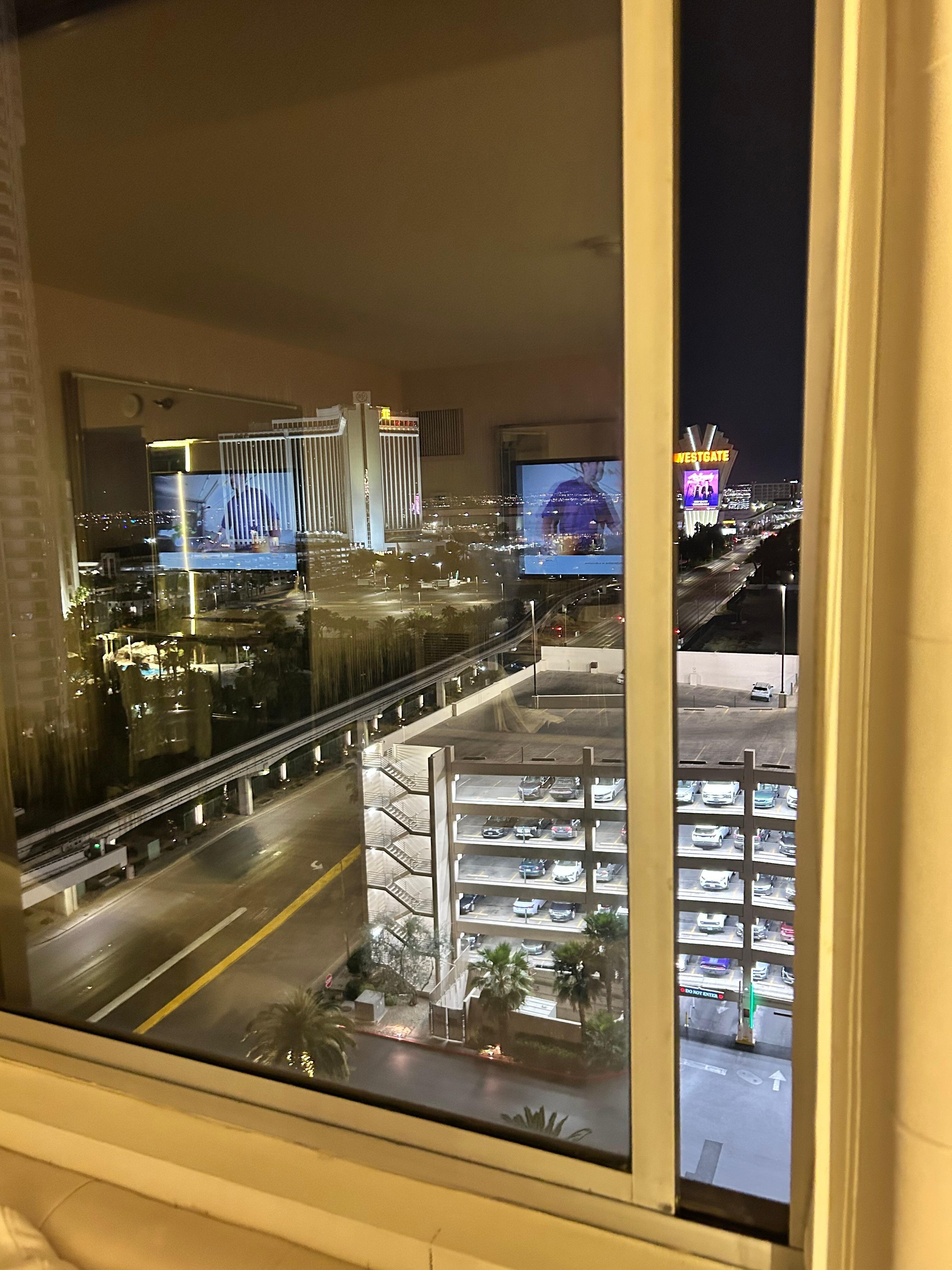 Nighttime view from Mountain View room