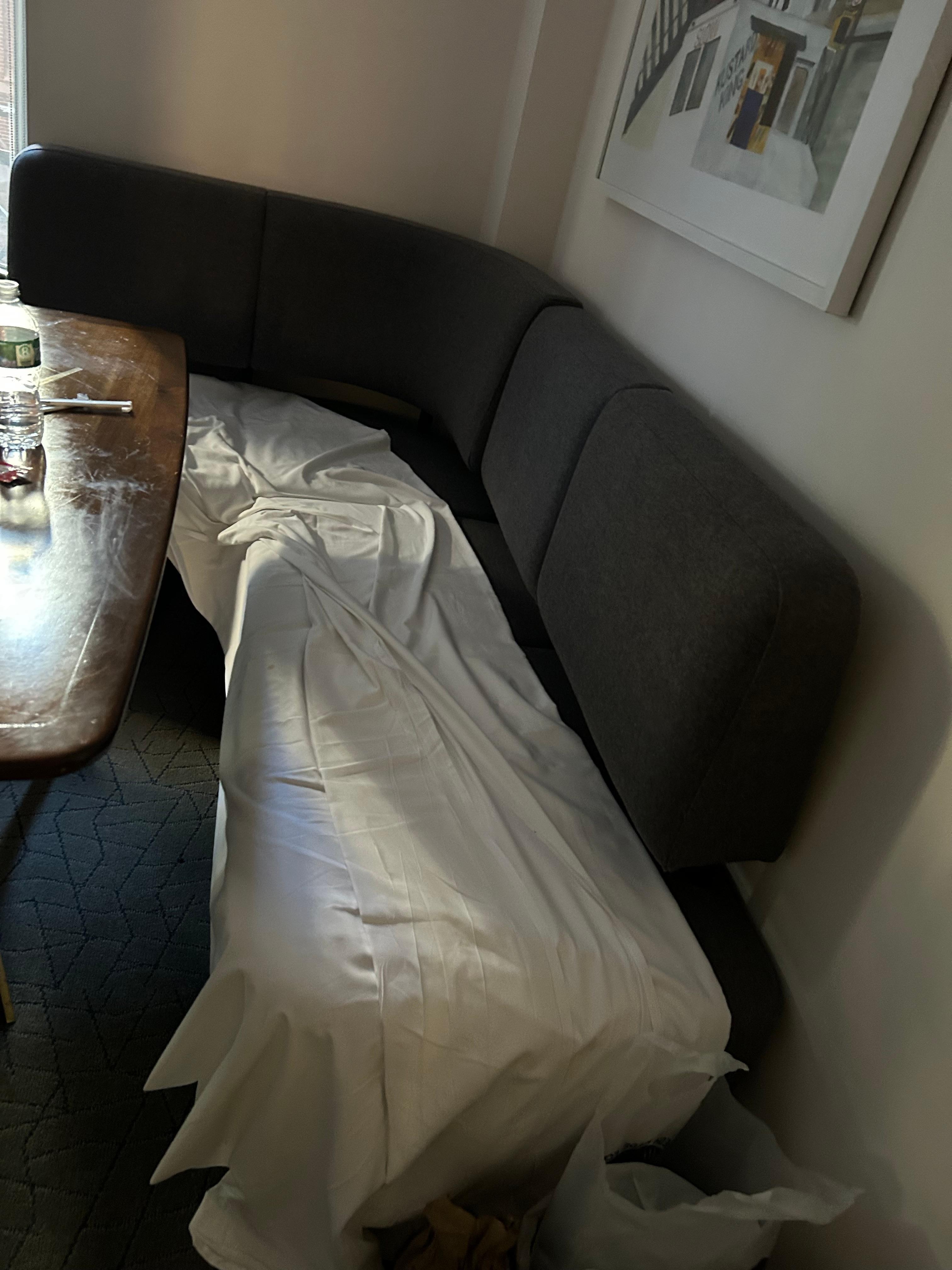 After the clean up😤 not a $900 a night hotel