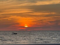 Balcony view at sunset.