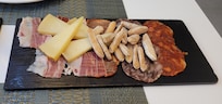 Iberian sausage cheese platter