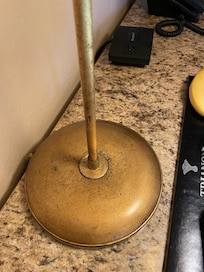 Rusty old lamp stand