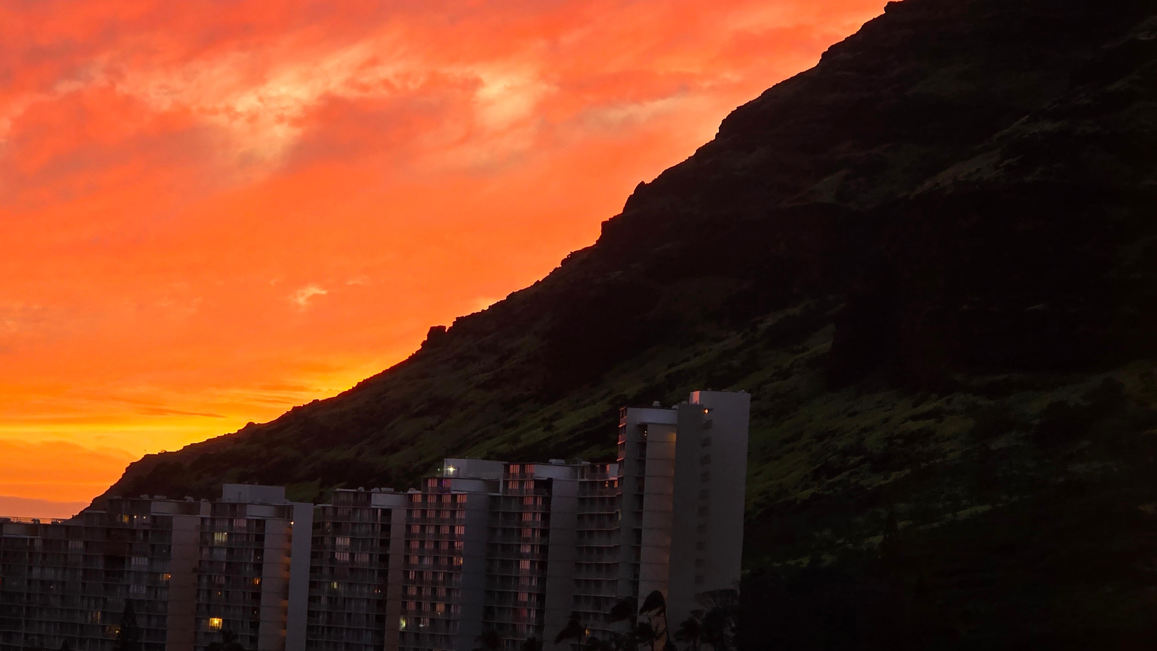 The beautiful view from our bedroom window