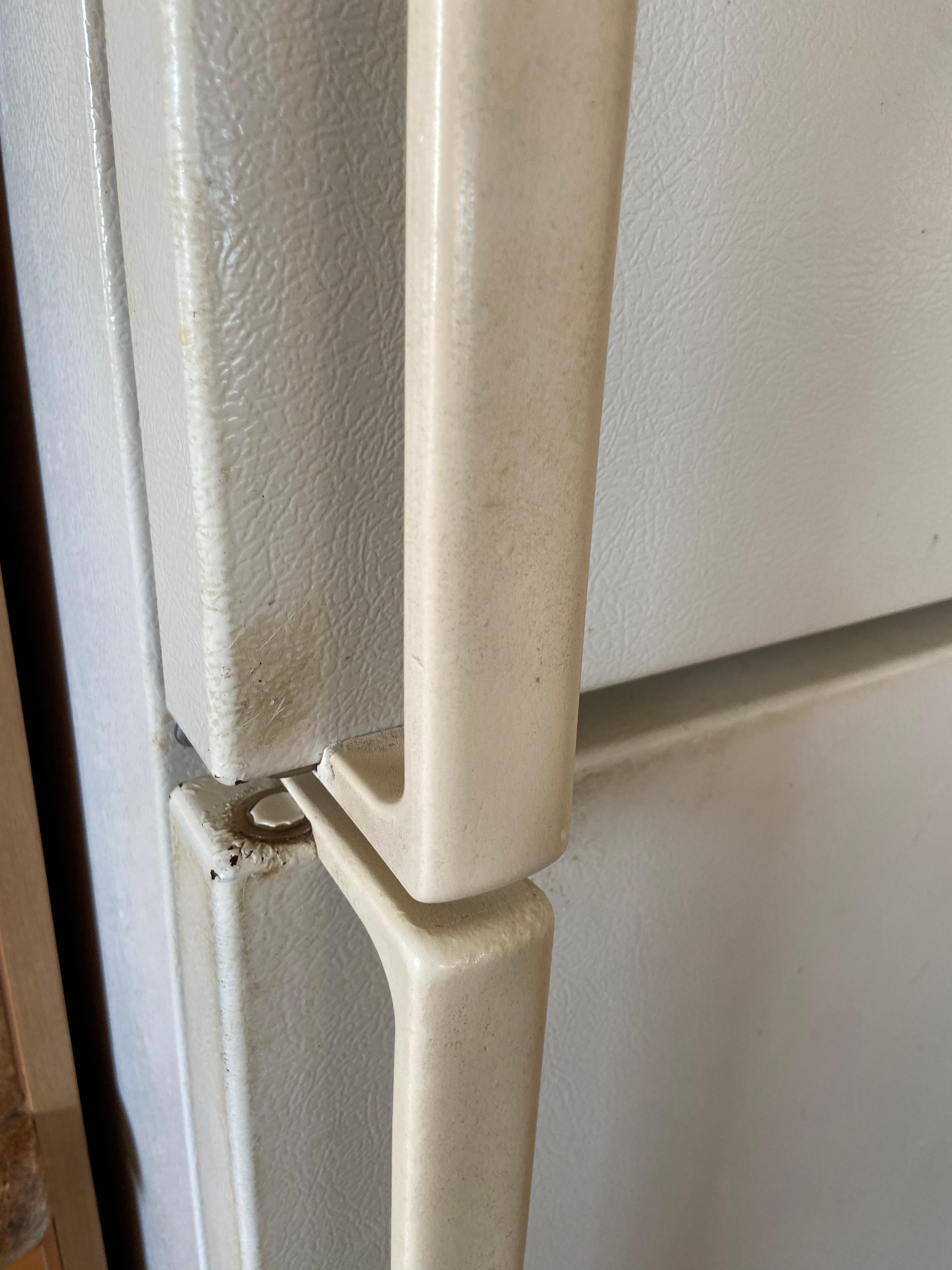 dirty, old refrigerator 