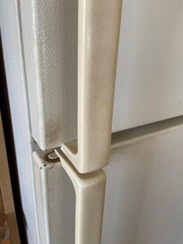 dirty, old refrigerator