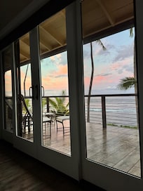 Waking up to ocean view and waves.