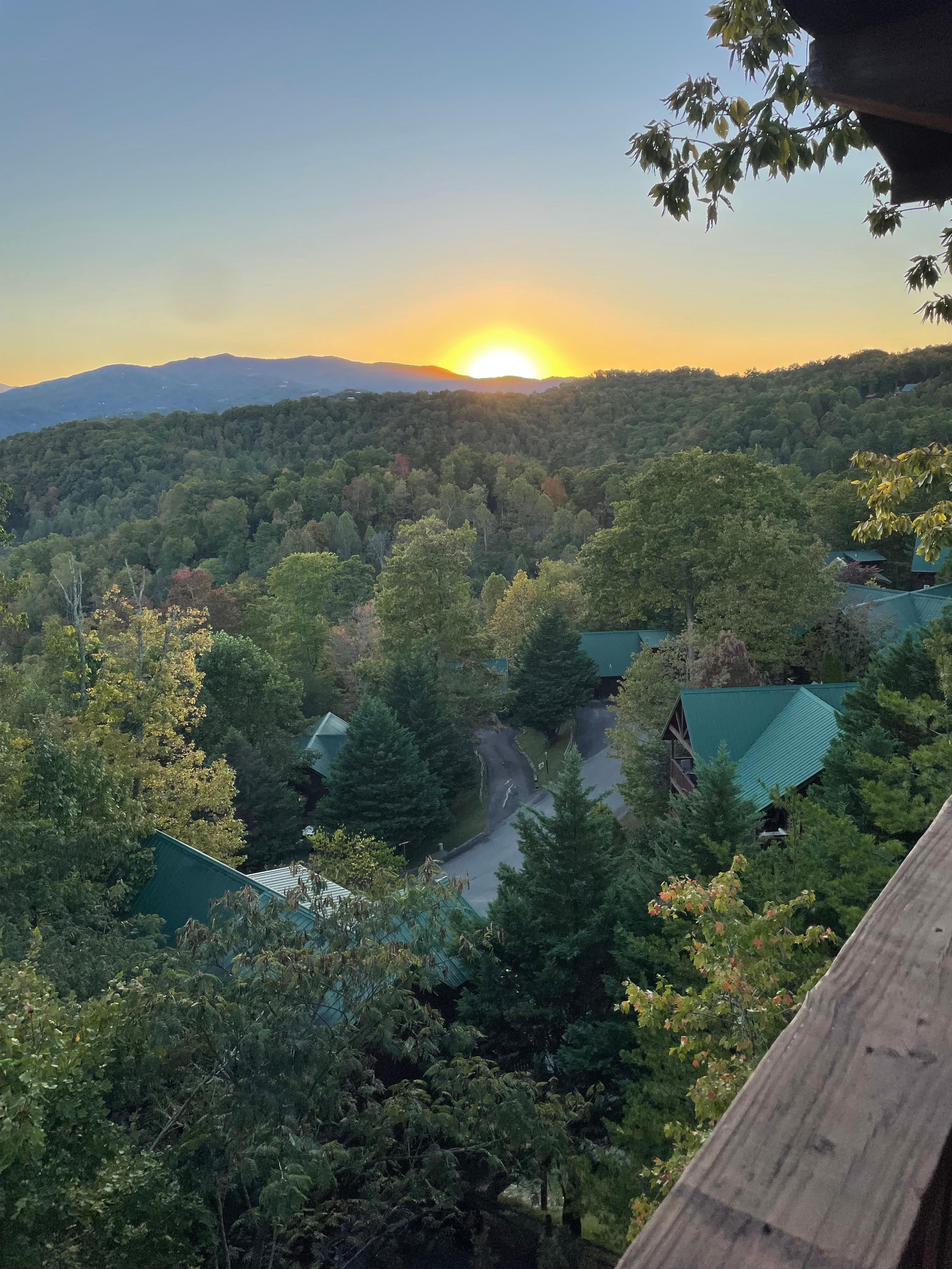 Sunset from front balcony 