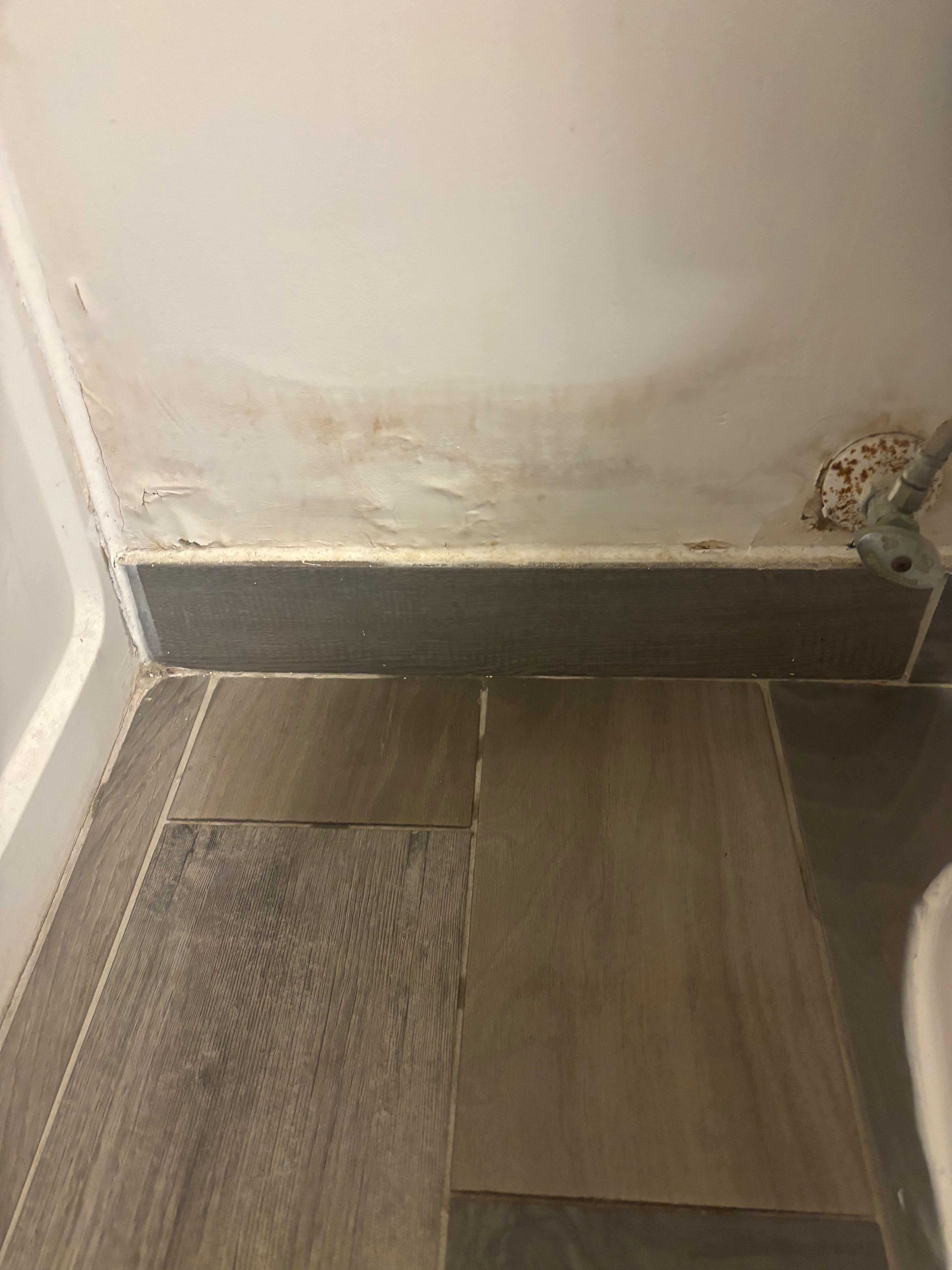 Bathroom beside toilet