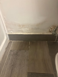 Bathroom beside toilet