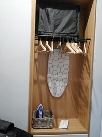 This was the only hanging space nowhere to unpack suitcases.