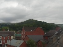 View from my room of a hill.