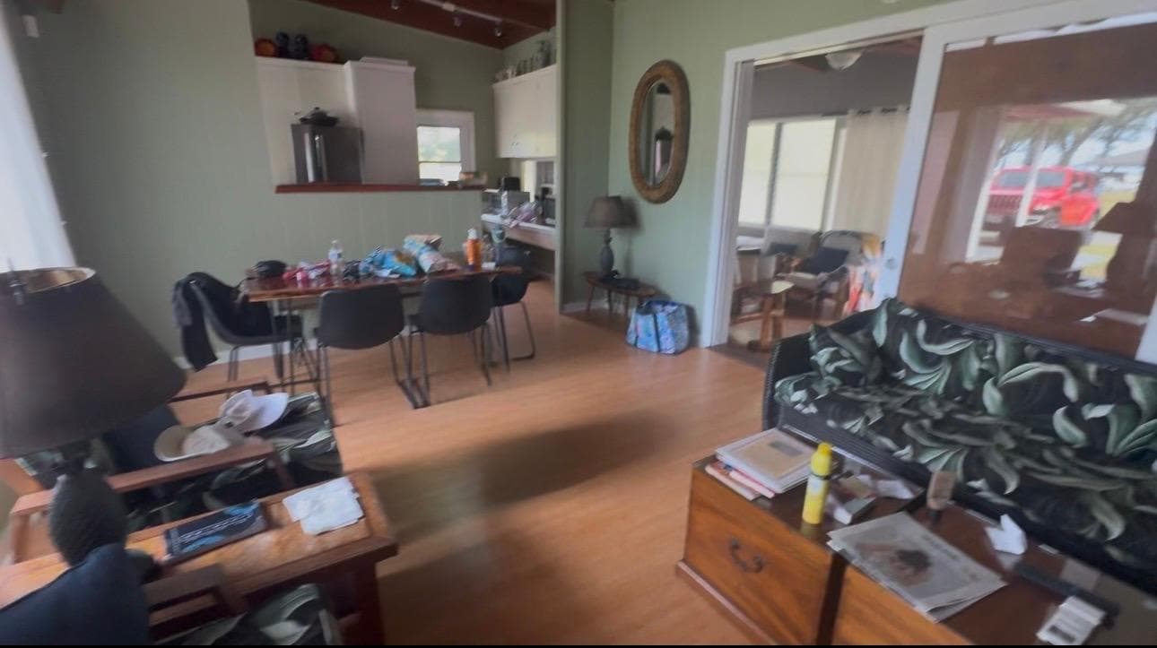 Living room, dining room, kitchen