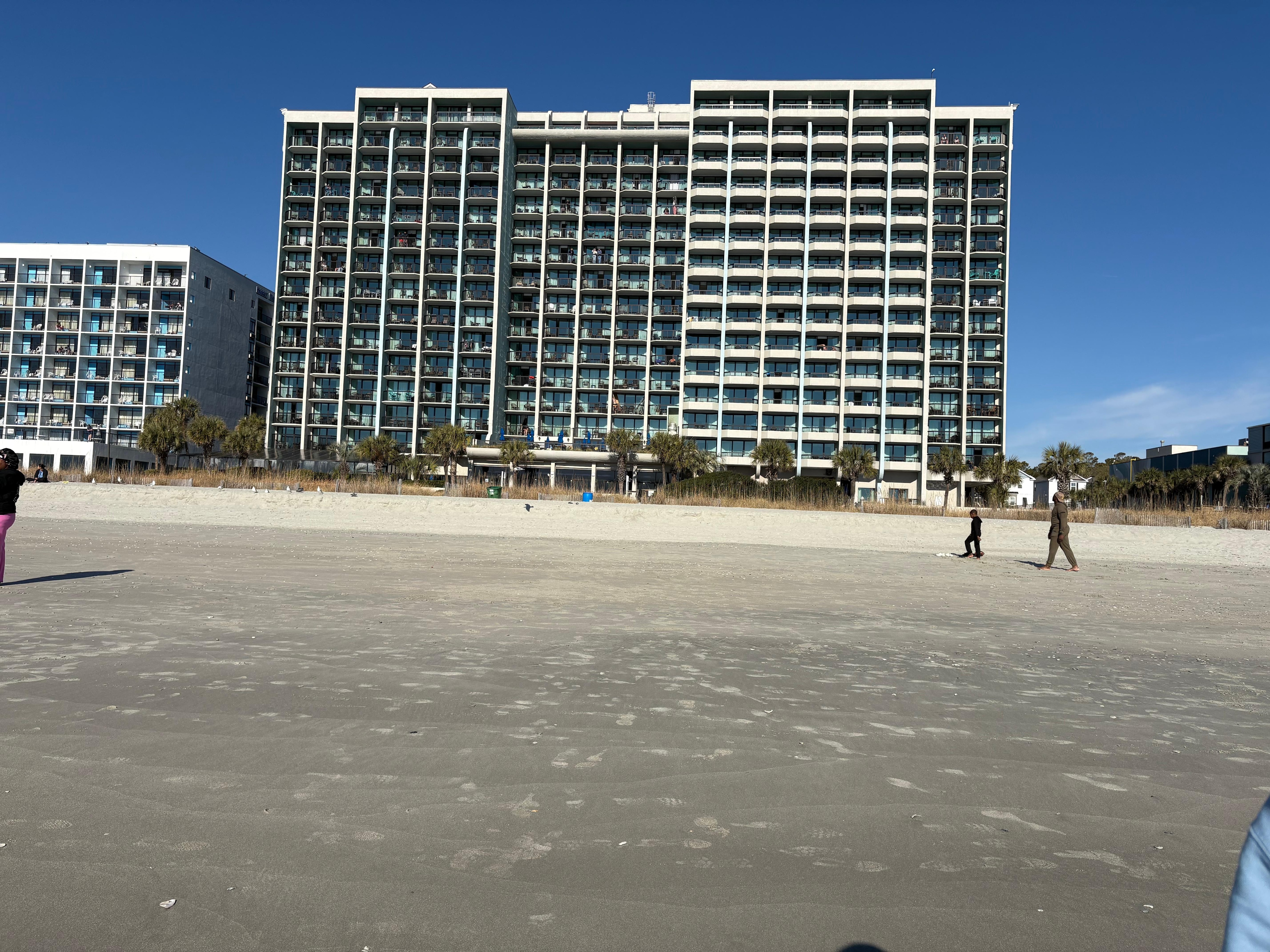Hotel view from the beach