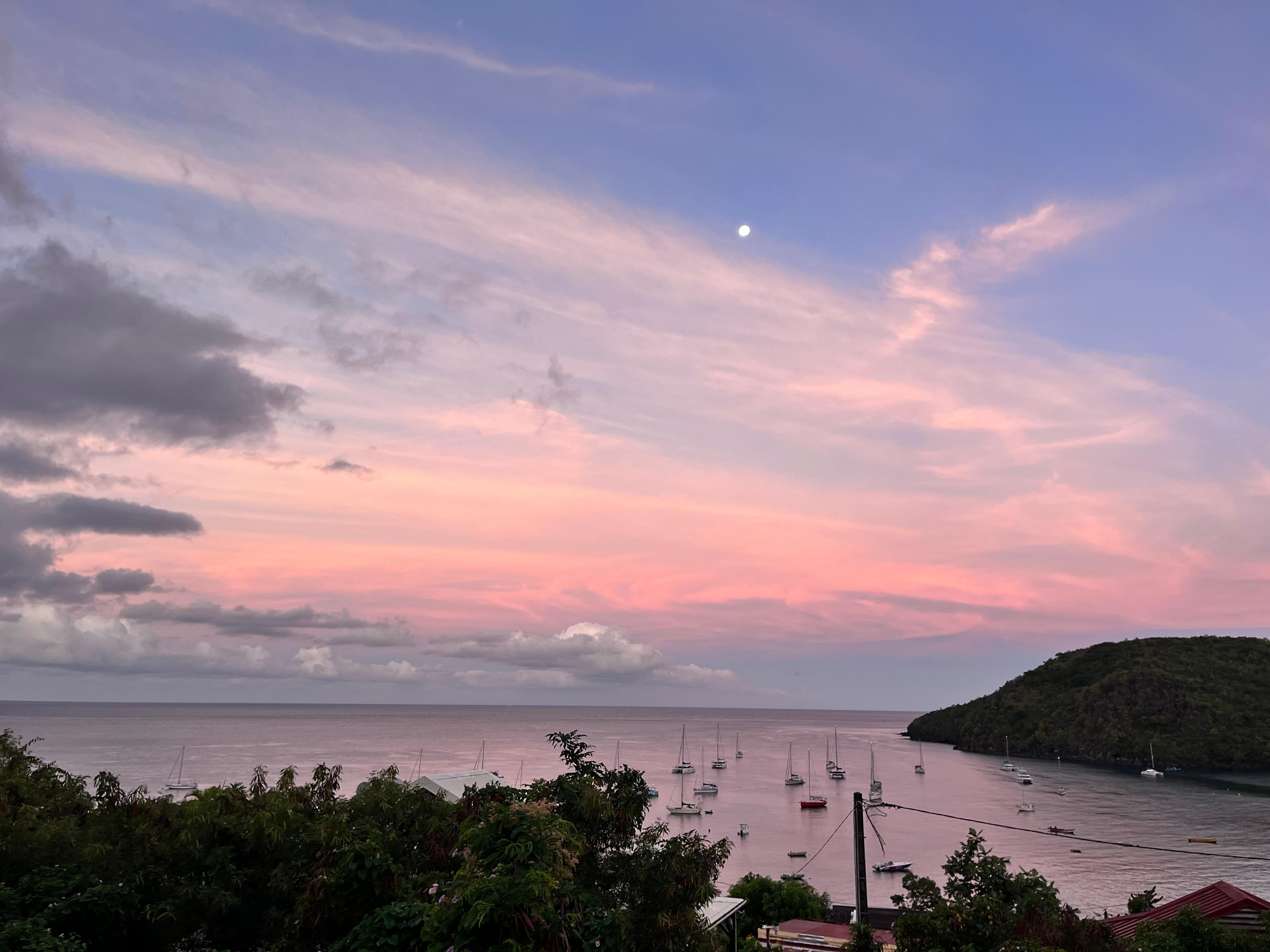 Coucher de soleil pendant notre séjour 