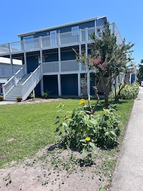 The property; and while it is 3 stories, we never heard any of the neighbors upstairs