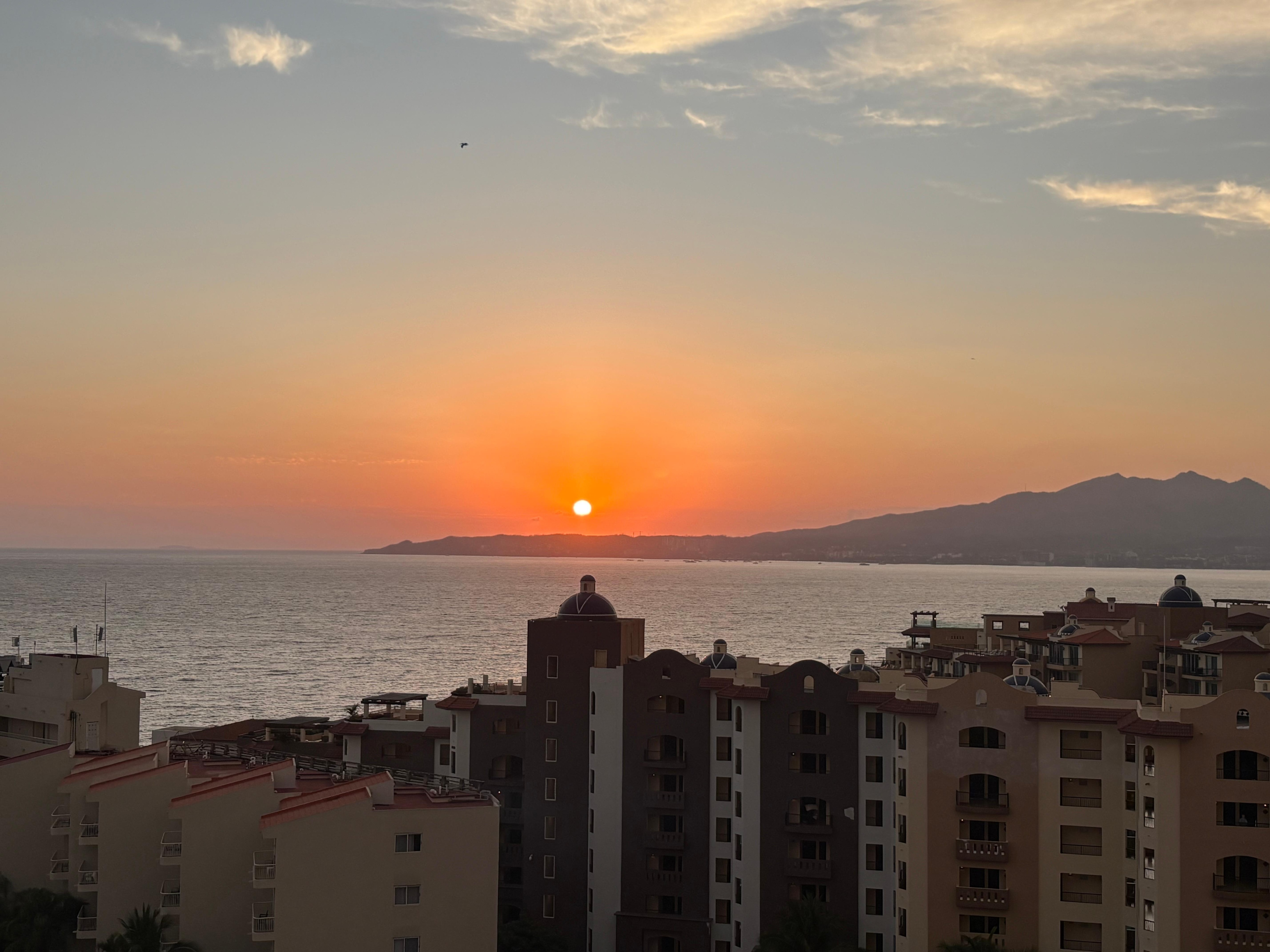 Sunset at the rooftop bar