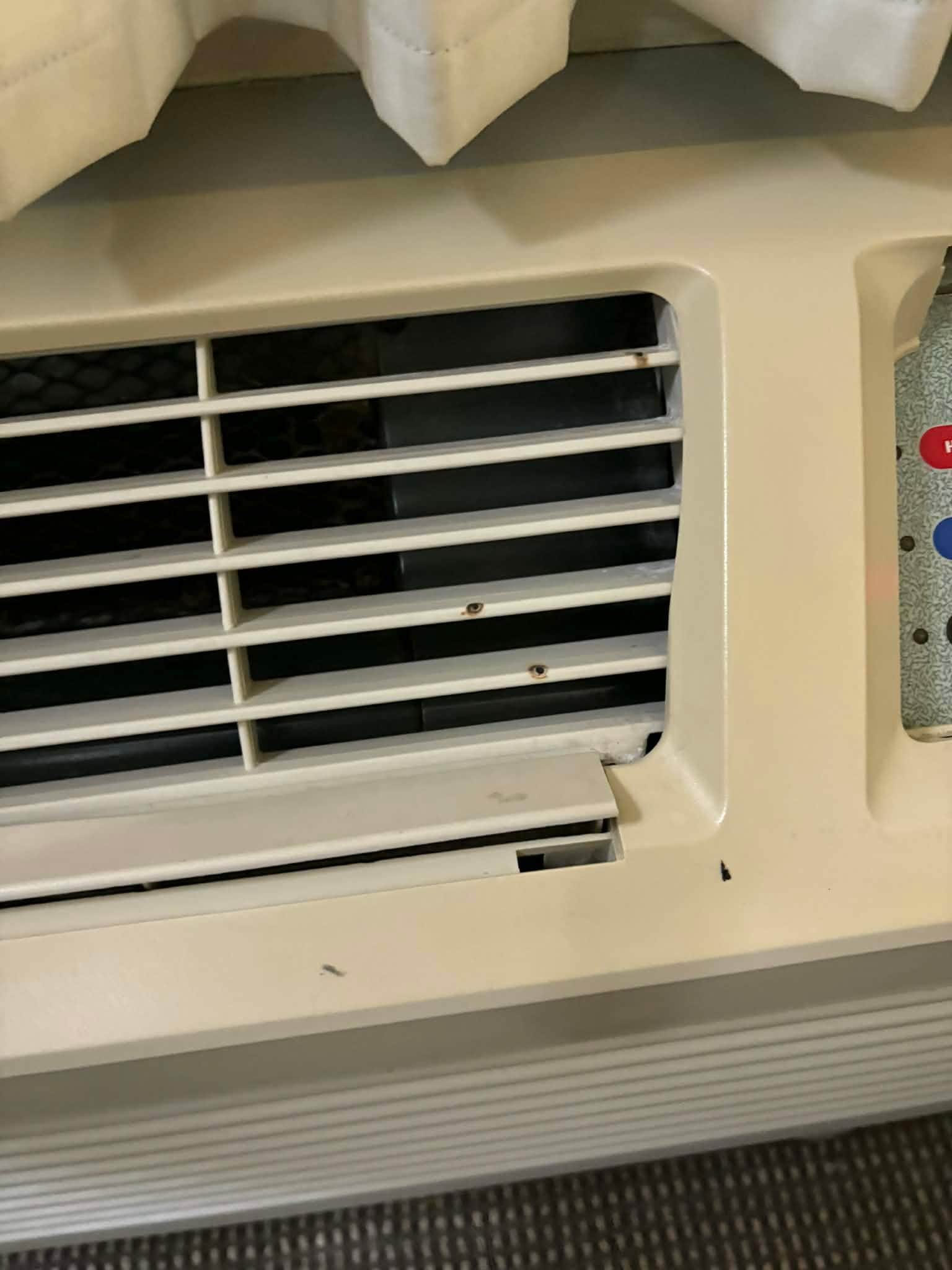 The mold growing on the AC 