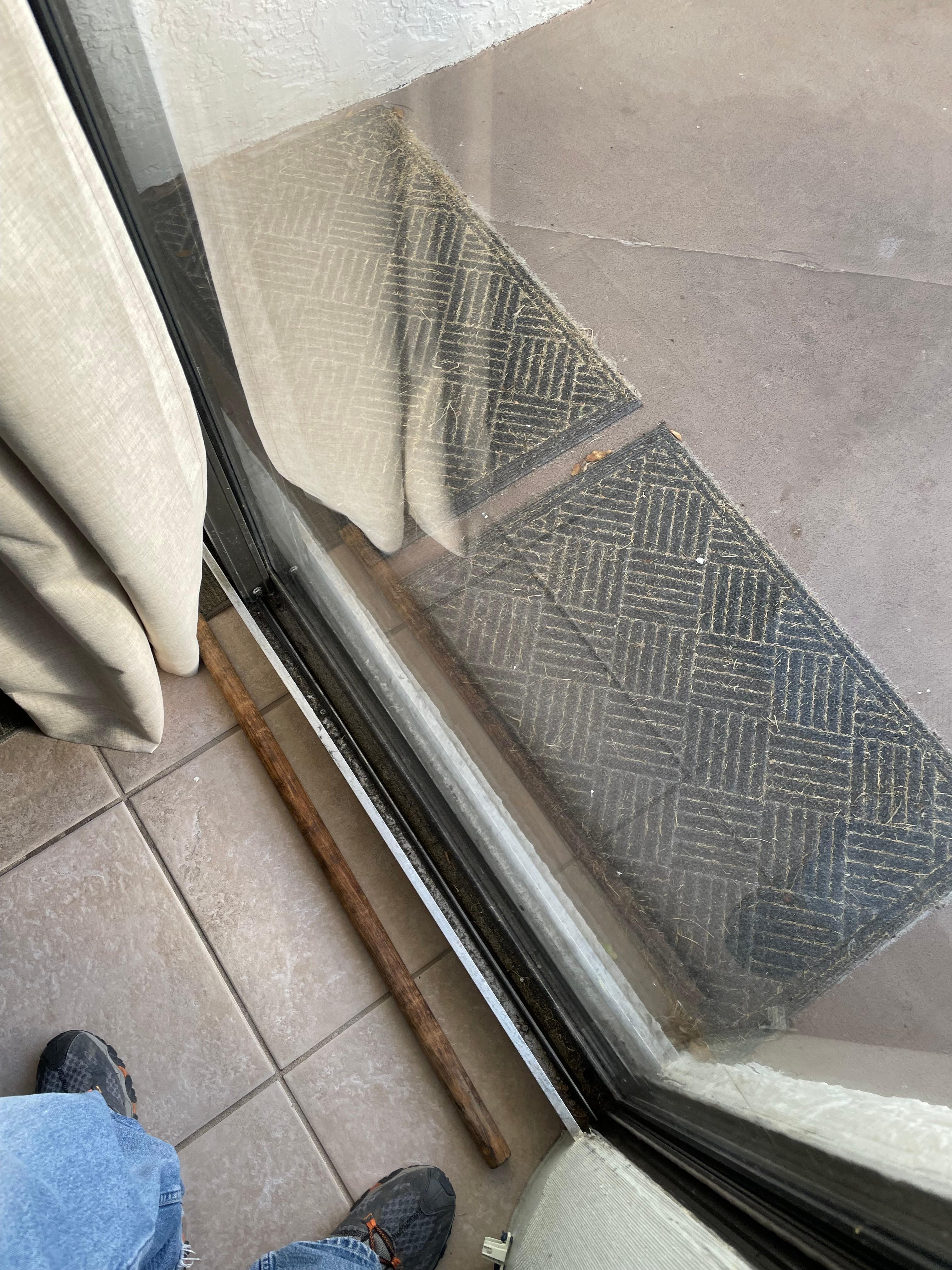 Sliding glass door track was disgusting-yuck