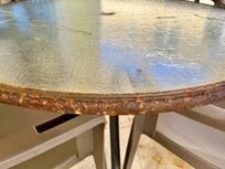 Porch table rust stained our clothes