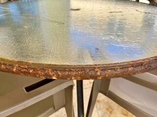Porch table rust stained our clothes