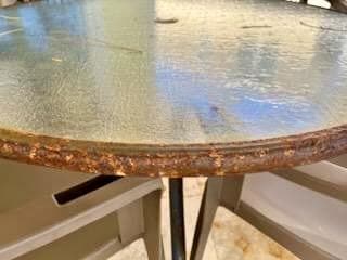 Porch table rust stained our clothes