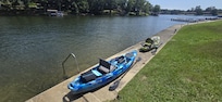 Our kayaks ready to go out on Ouachita River