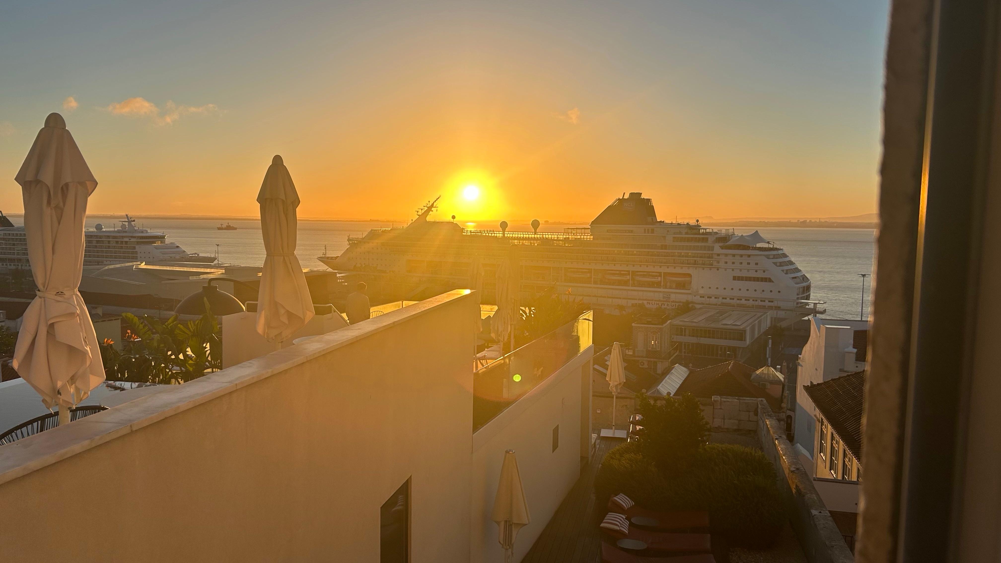 View from my room..catching the sunrise 