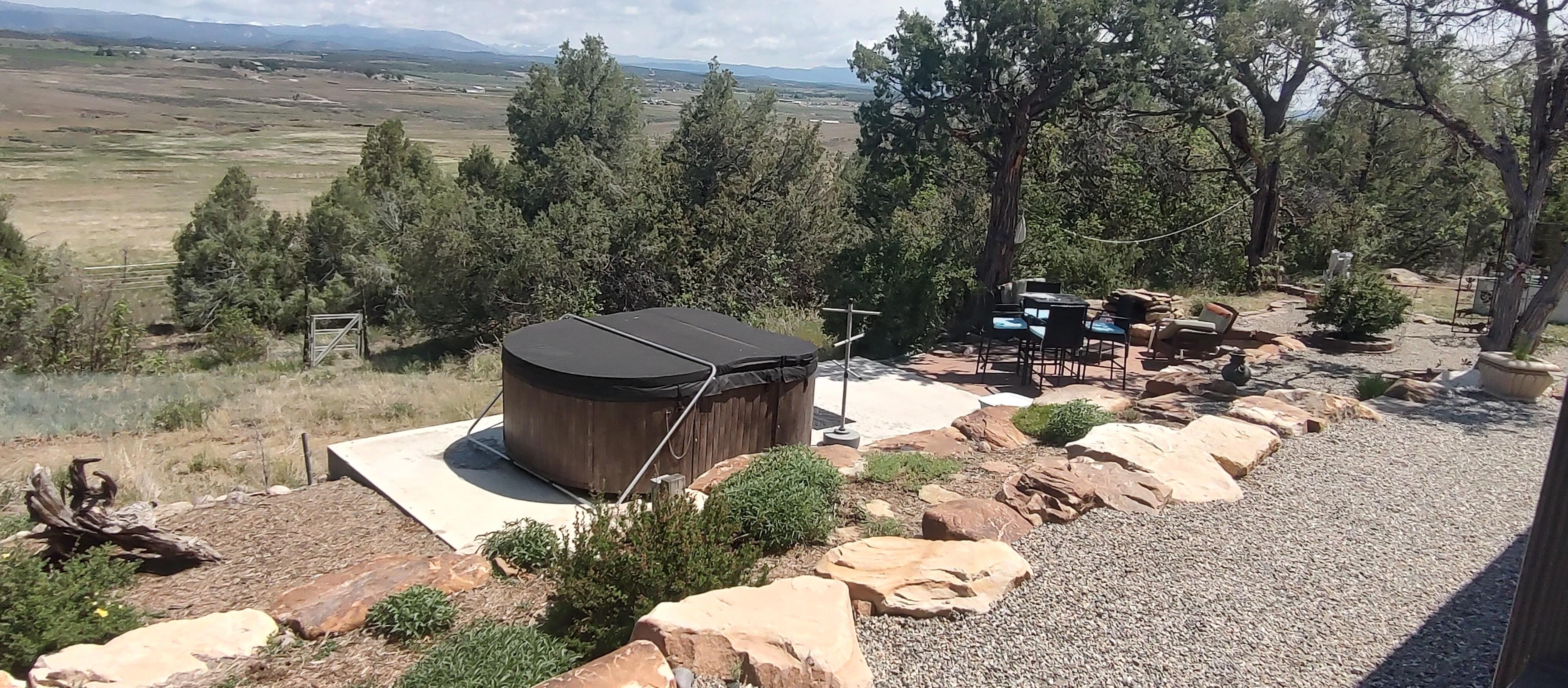 Back yard and sitting area