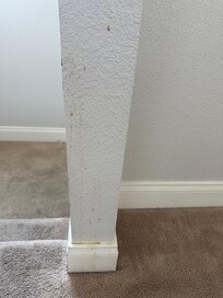 The walls are dirty and carpet I’ll provide a carpet photo