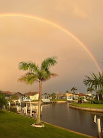 Beautiful rainbow from the property after typical Florida quick summer shower