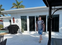 Back of house from edge of dock