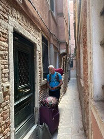 Waiting at the front door to be let in was the extent of my stay.