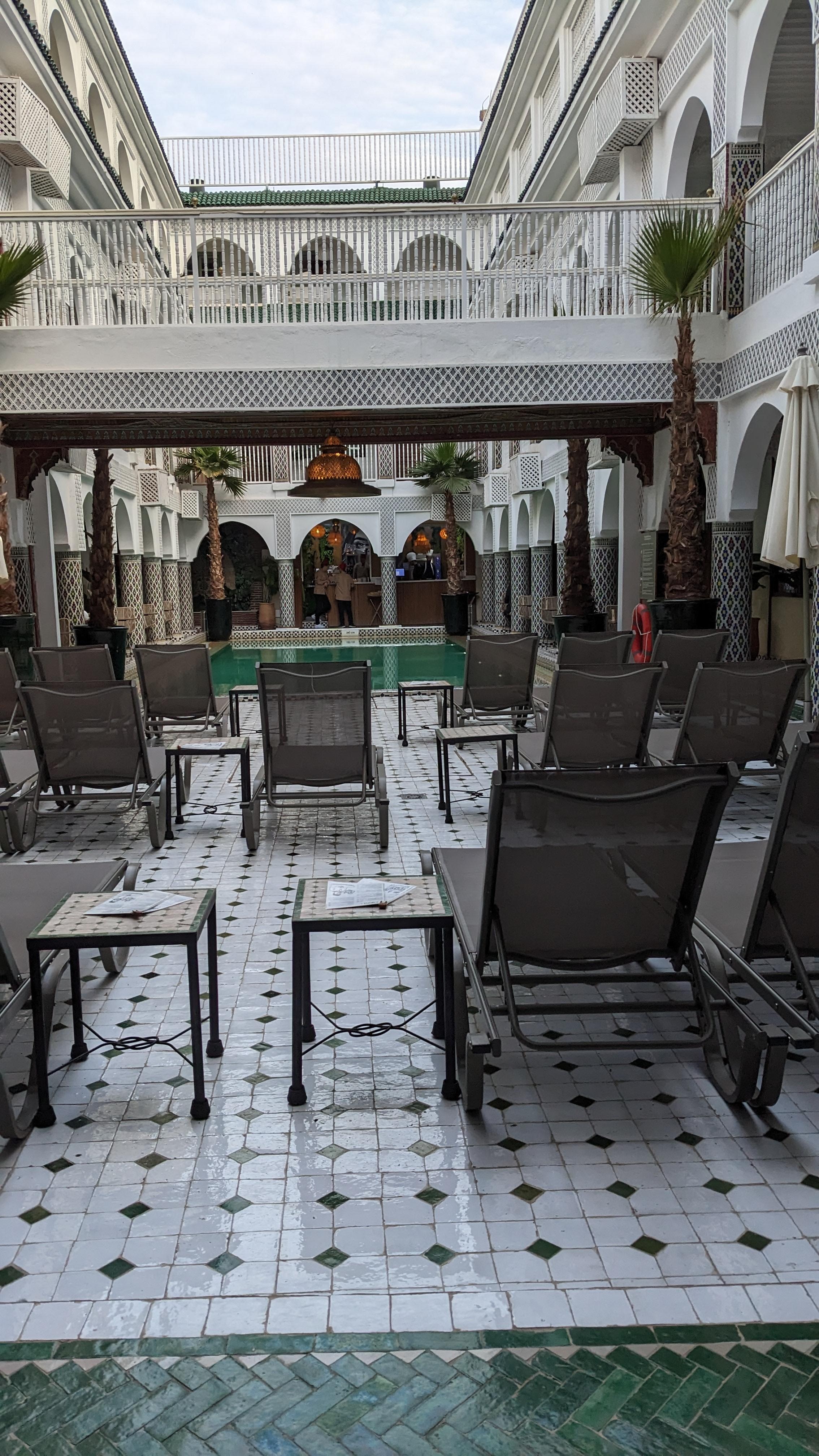 Seating poolside