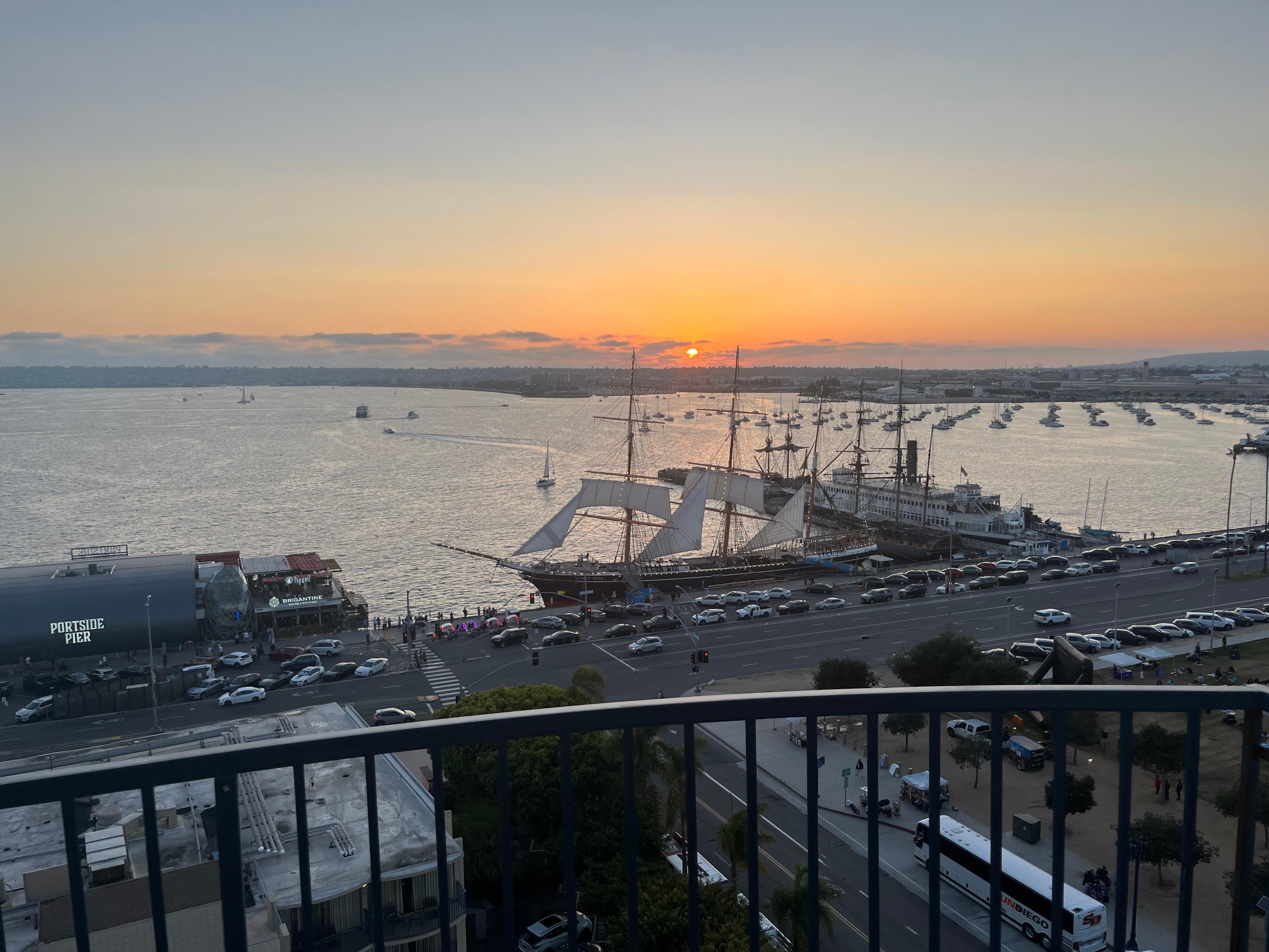 Sunset from our balcony.