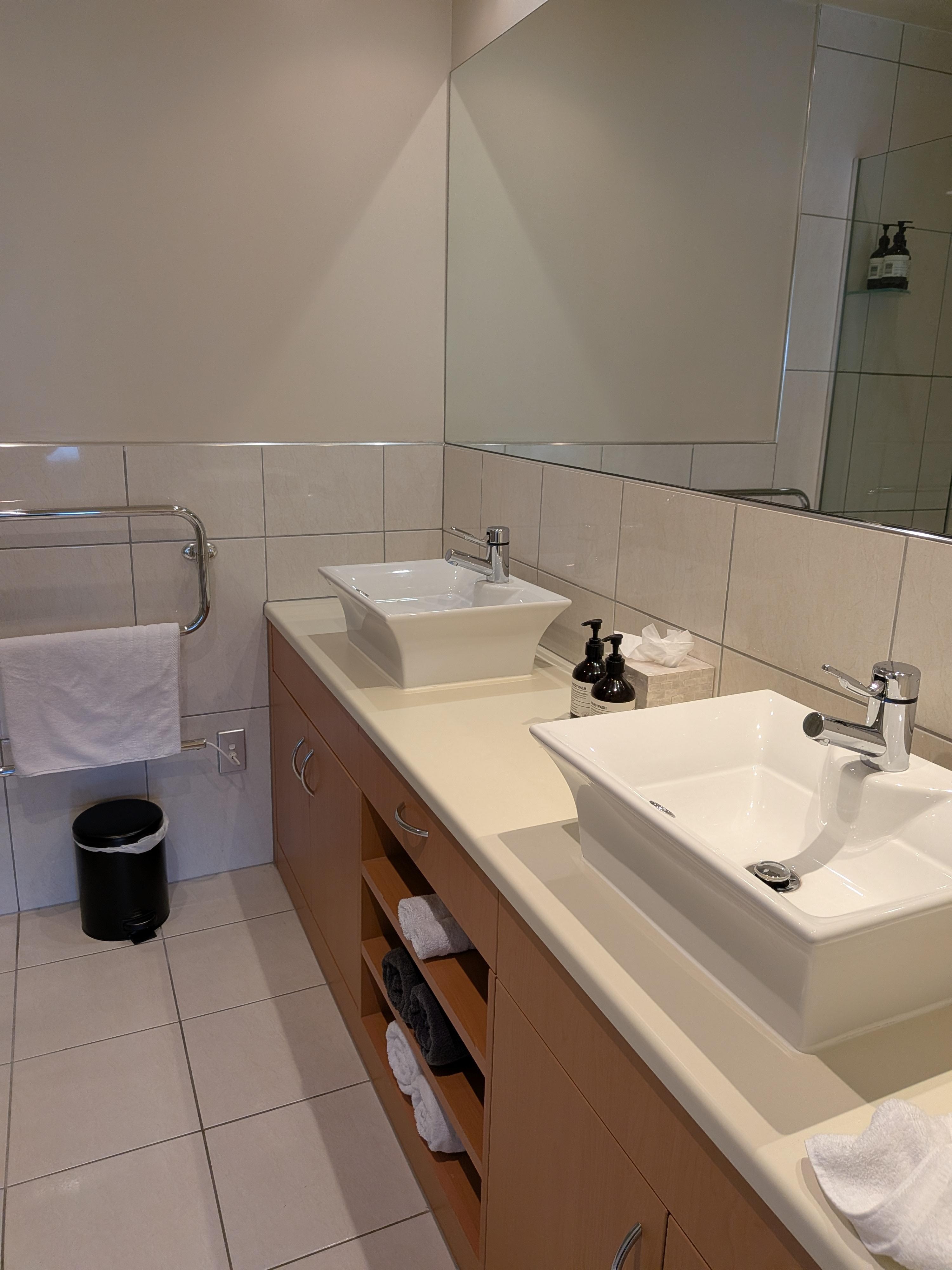 Bathroom with shower and tub