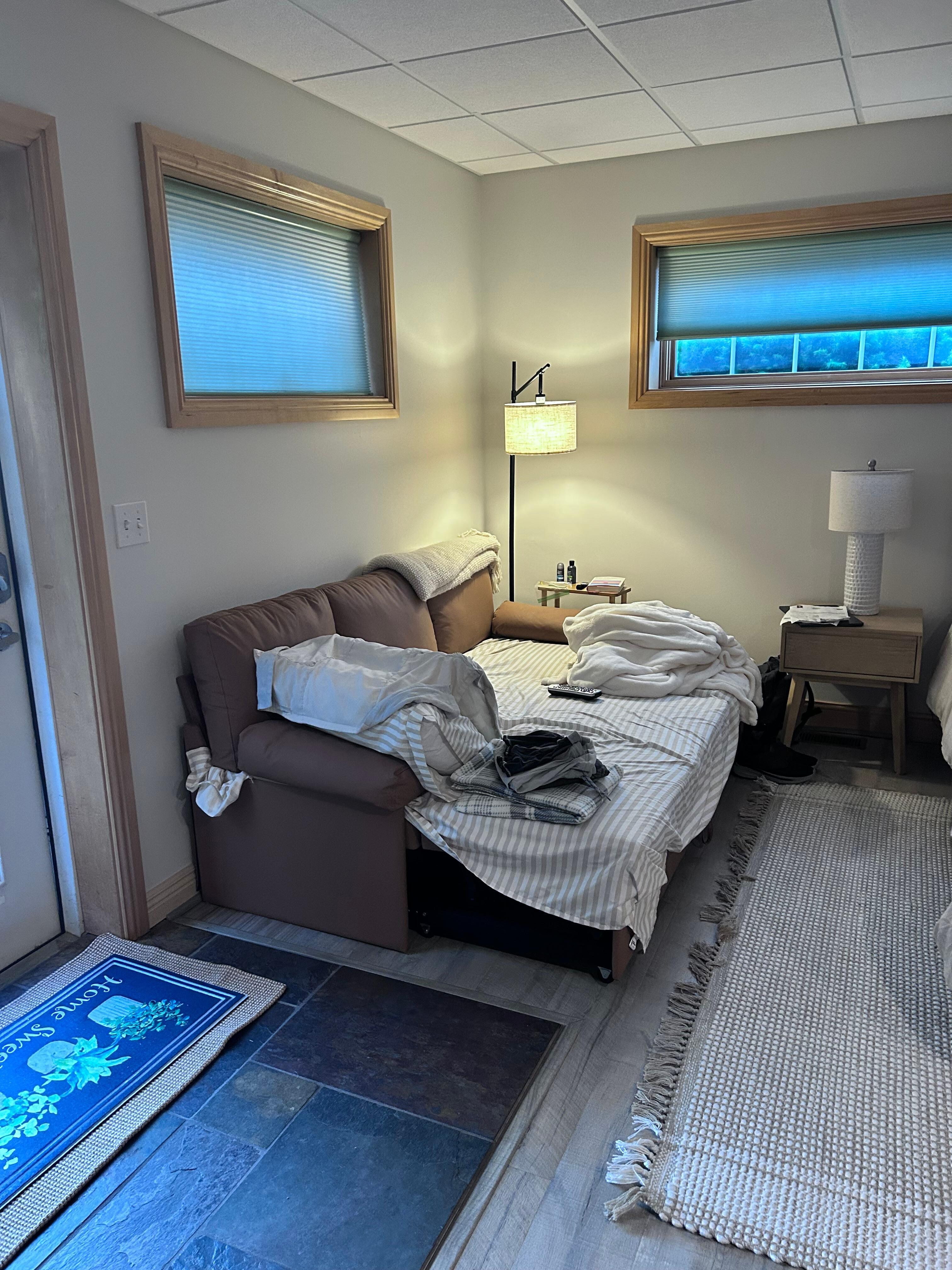 Futon opened up