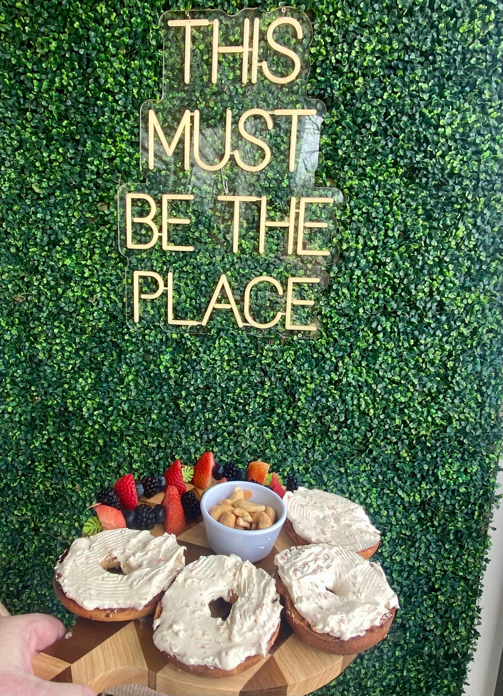 Breakfast on the balcony. Loved the extra touch our balcony had. 