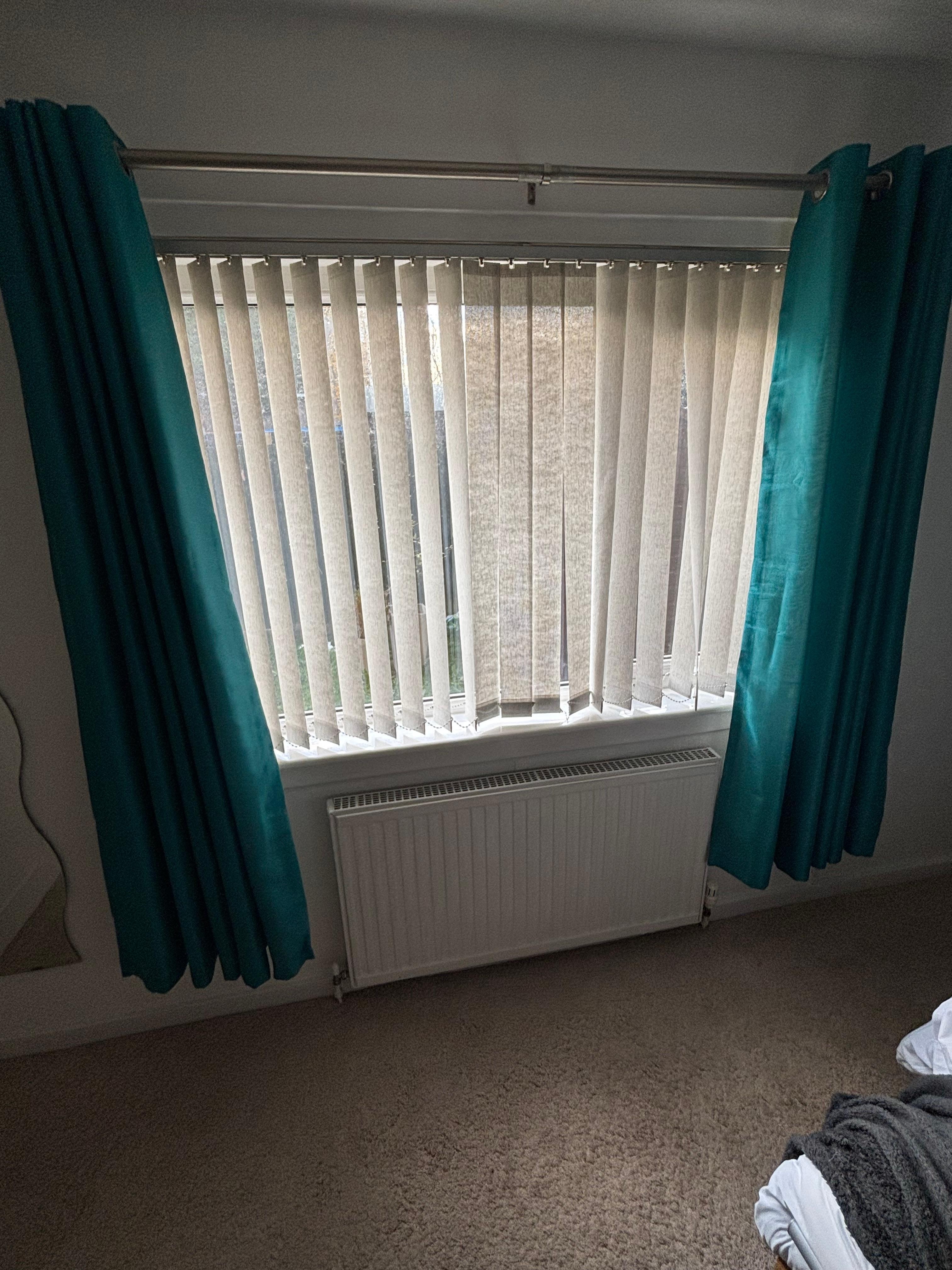 typical window coverings. 