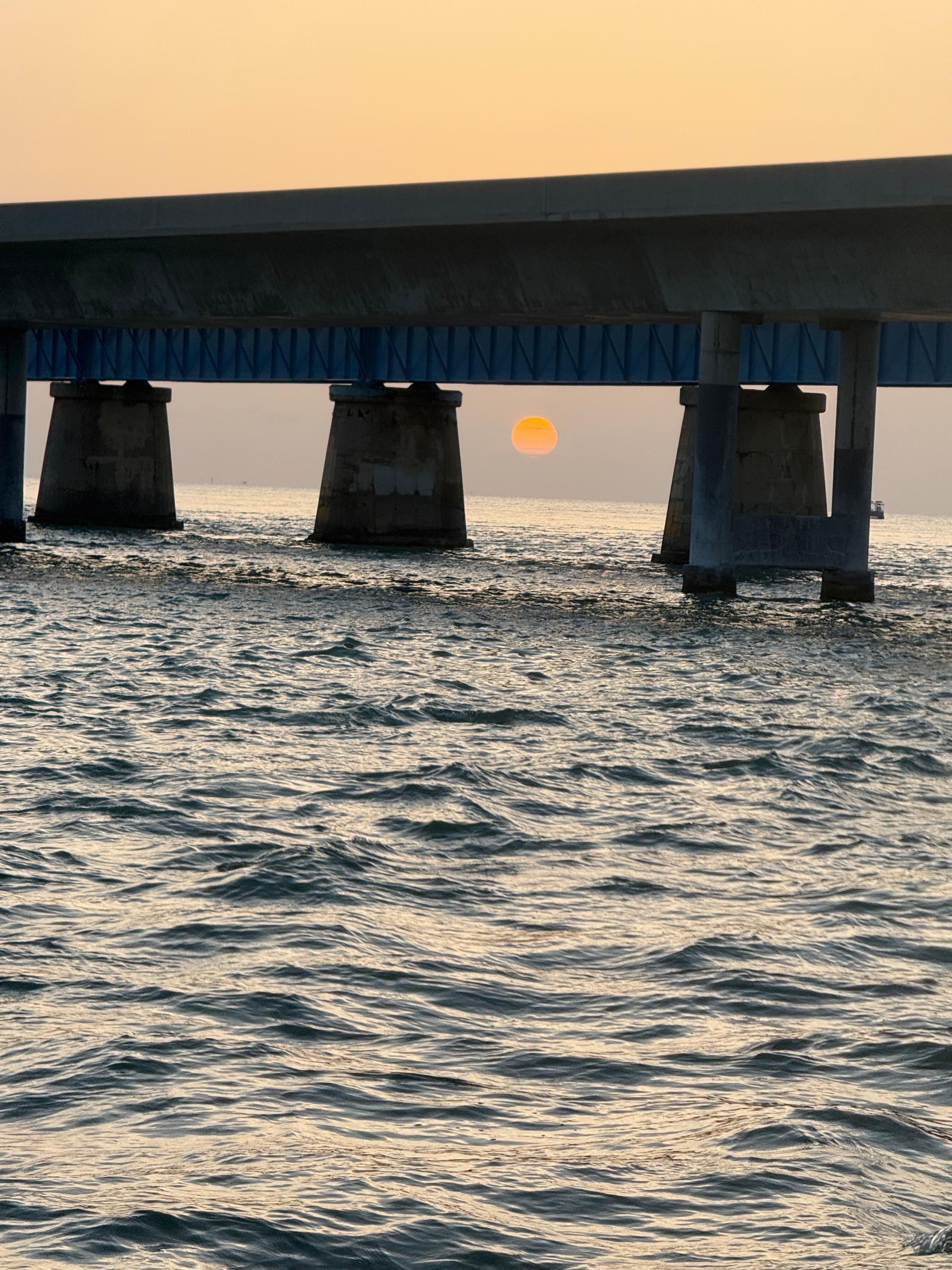 Sunset at the 7-mile bridge 