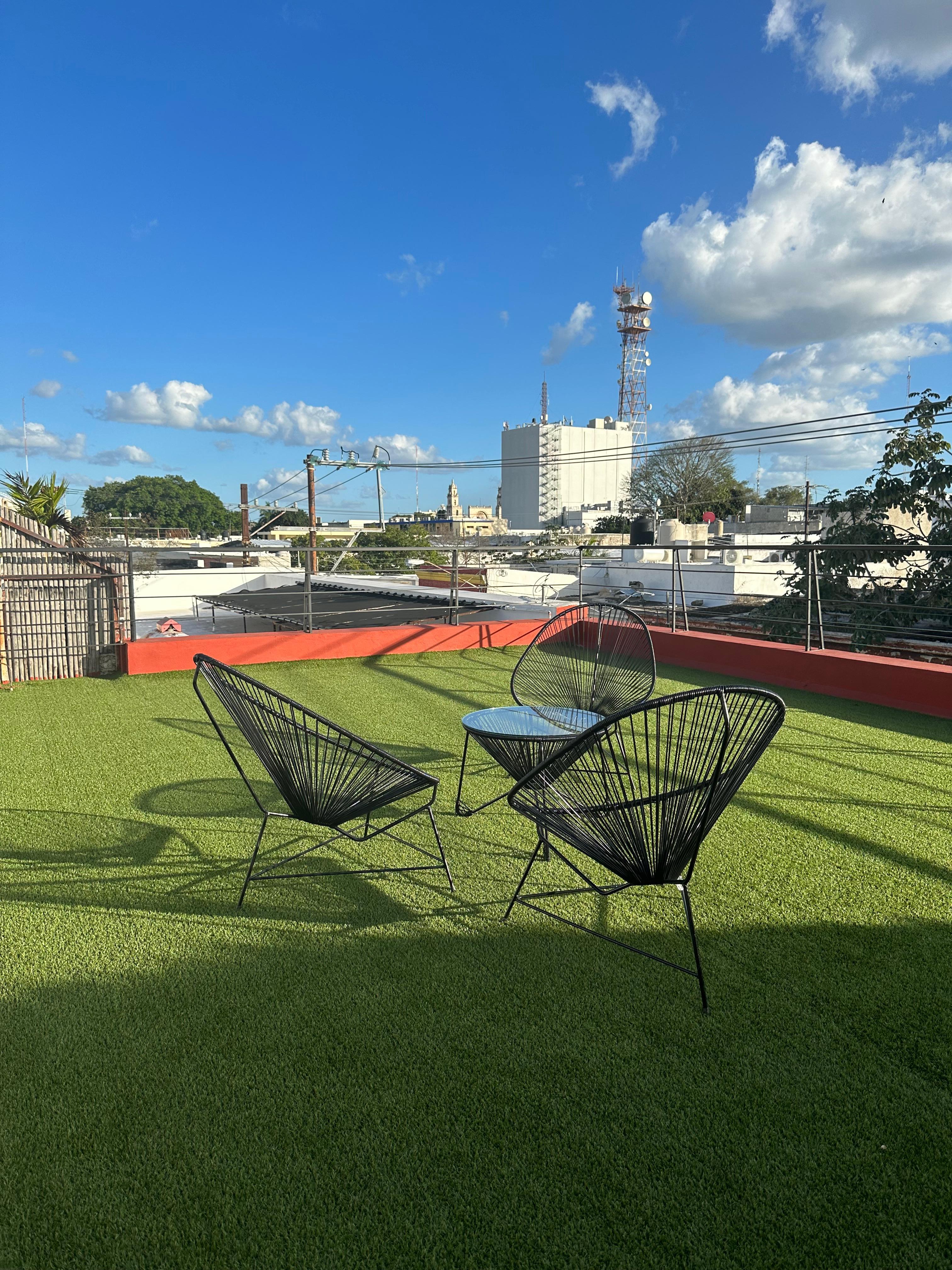 Roof top terrace is spacious