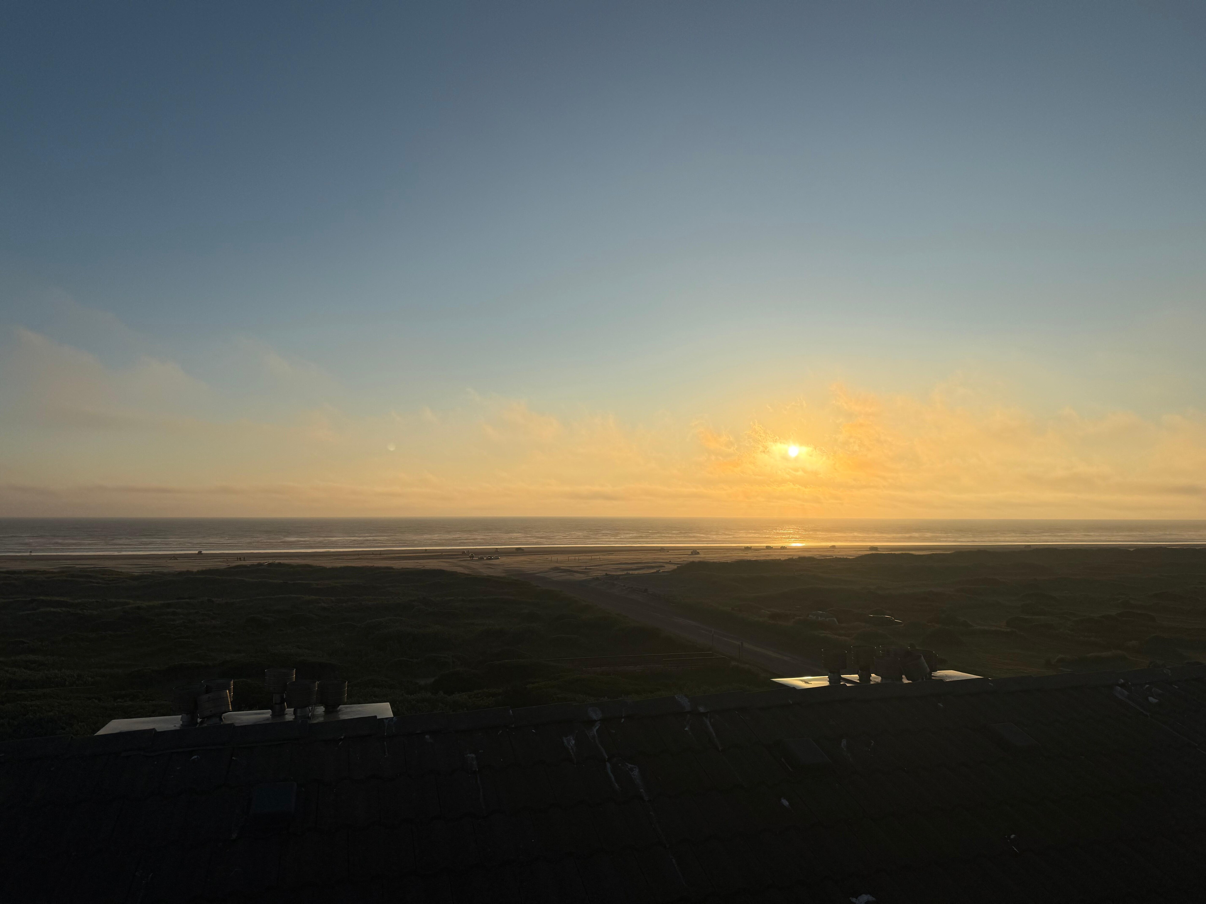 View from the lighthouse at sunset