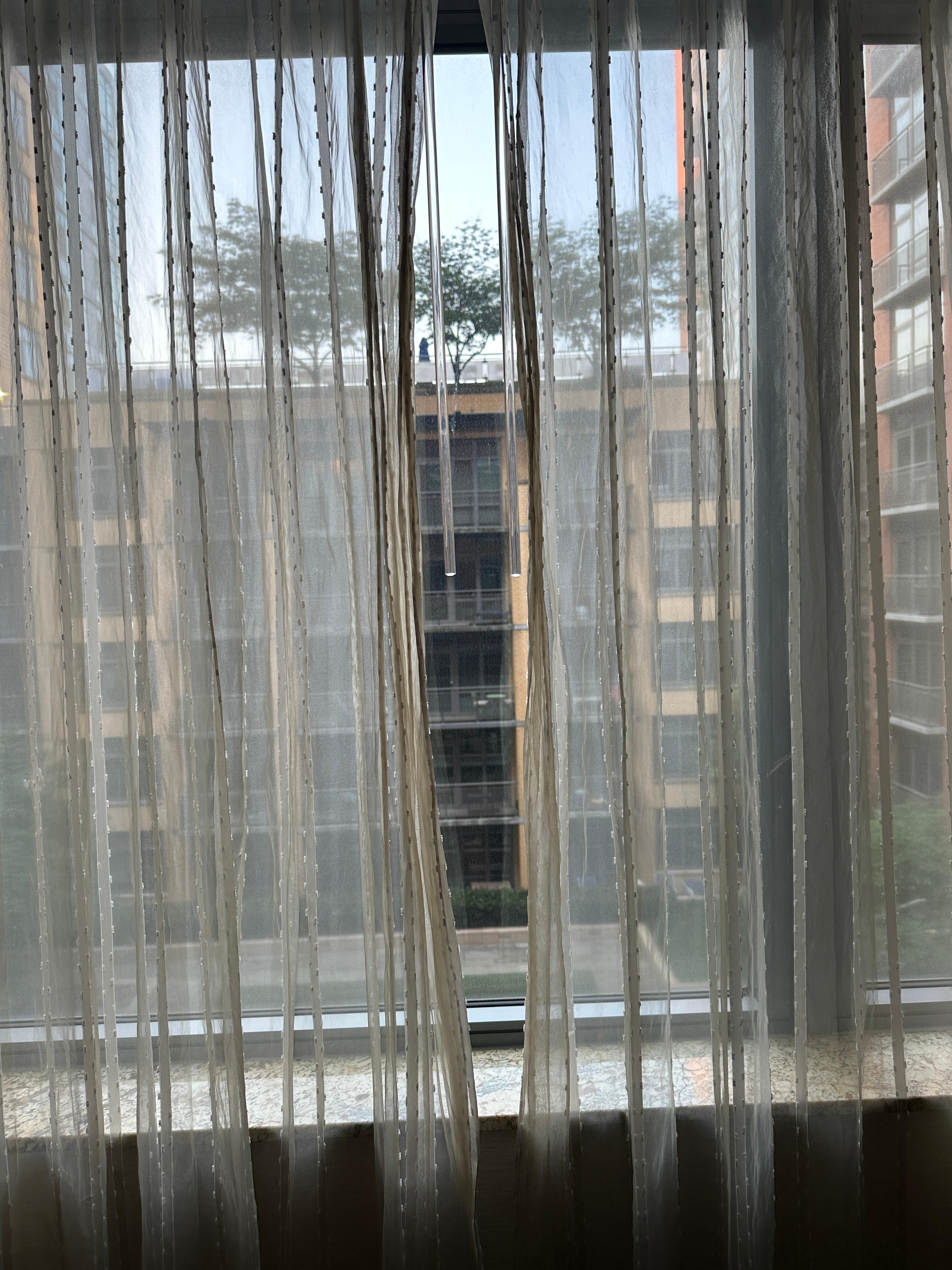 Ripped curtain