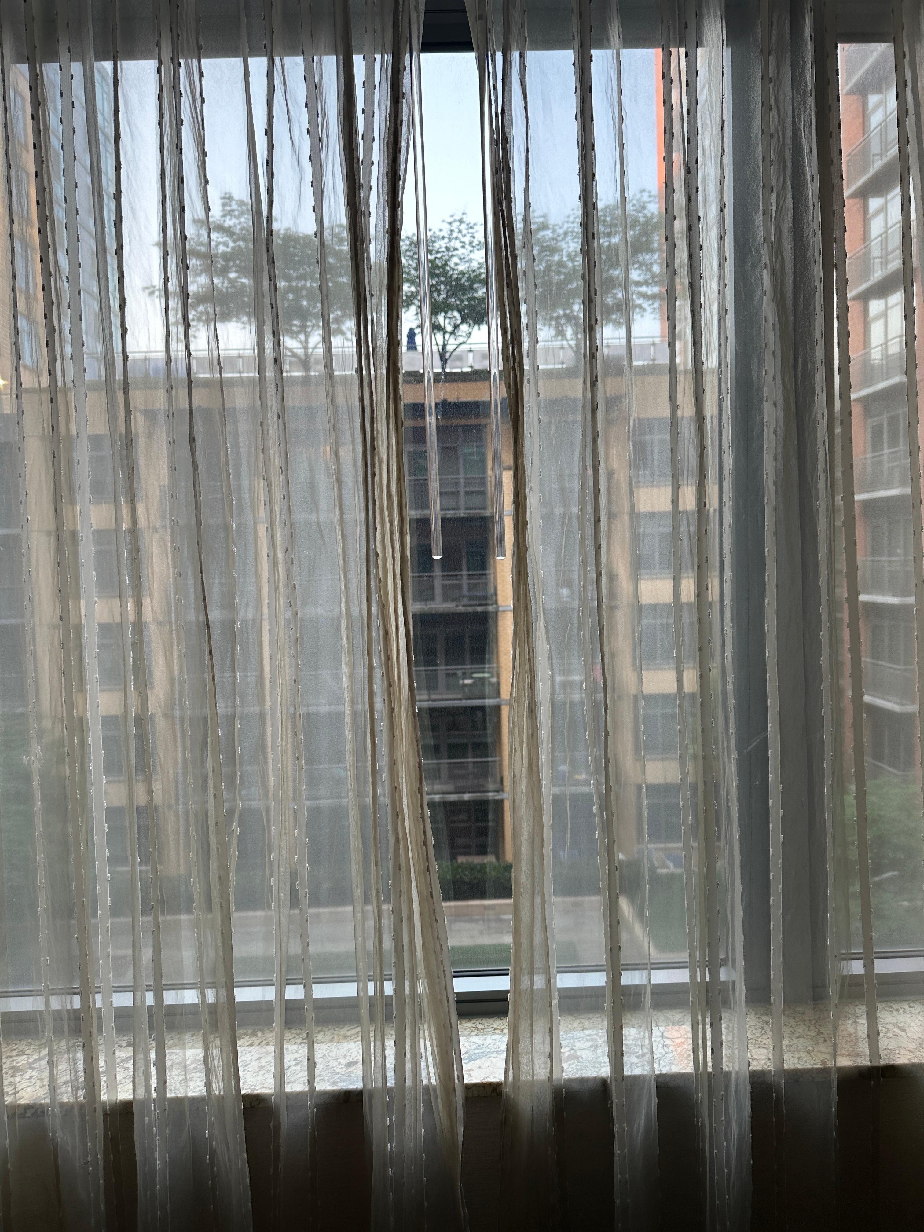 Ripped curtain