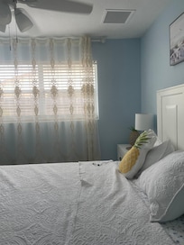 The bed in the master was high but comfy