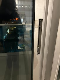 Handle missing from door leading to the balcony was missing