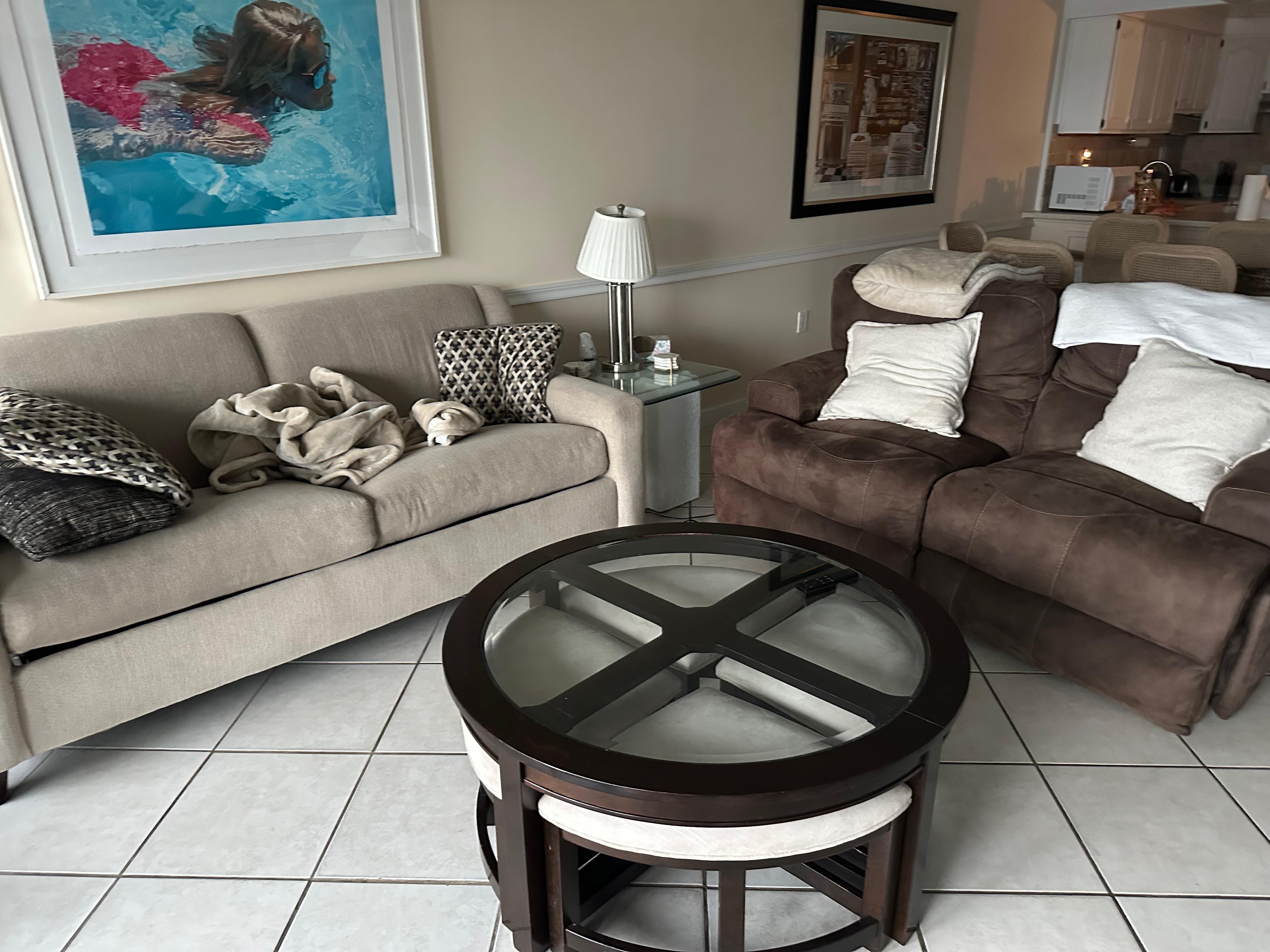 Not the new sofa in the listing