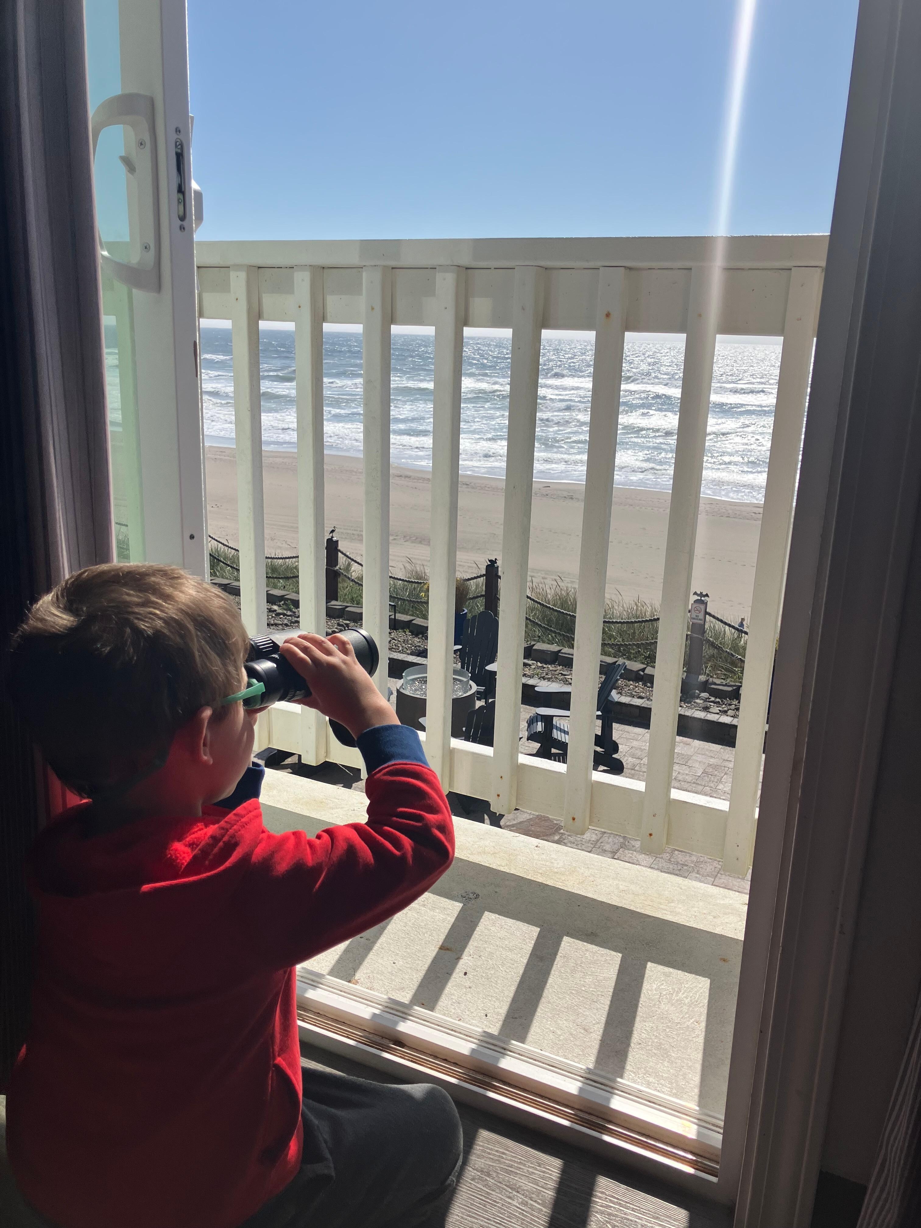 A great view of the beach from the room. 