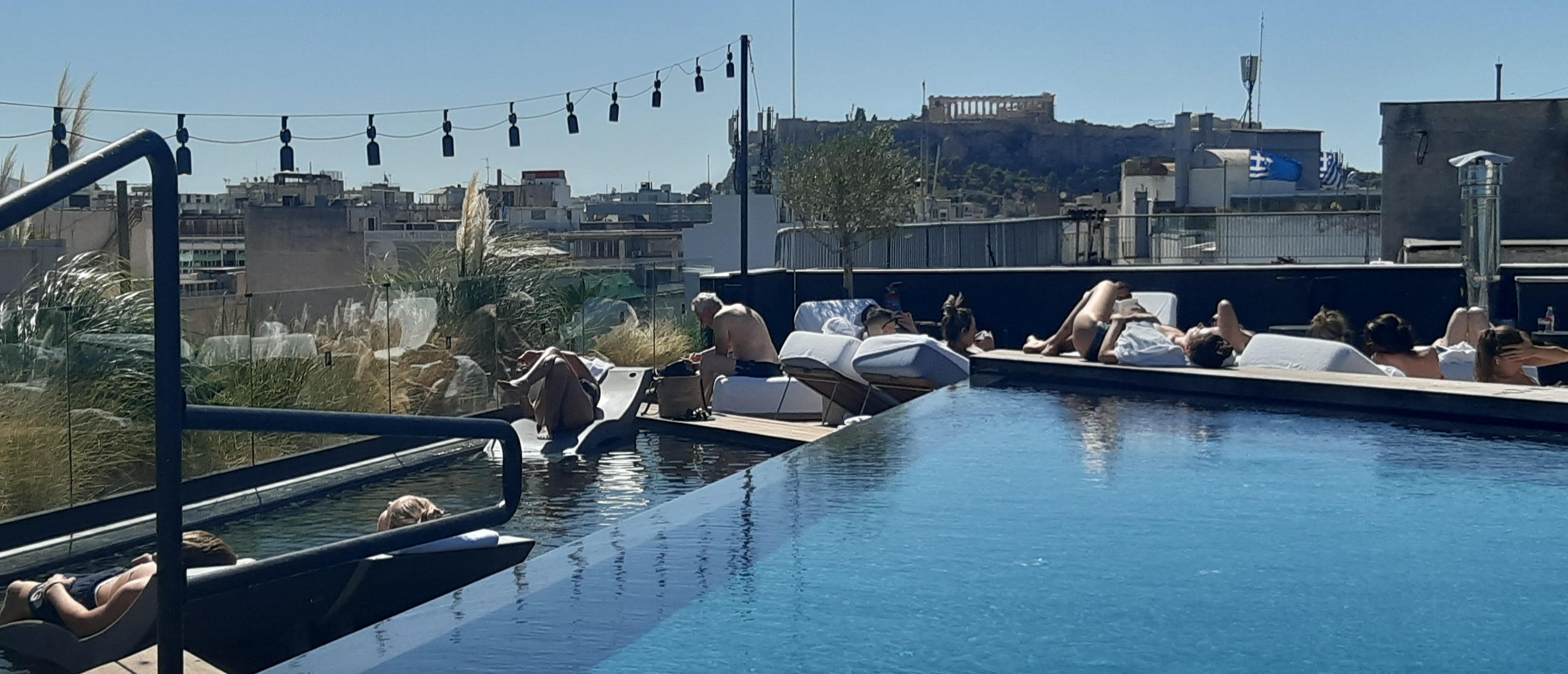 The Acropolis from the Roof Top Pool & Bar