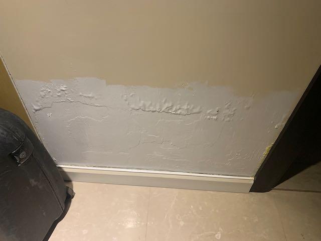 Paint that had not been properly?