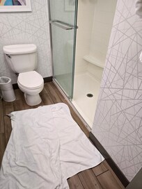 We had to set towels on the floor